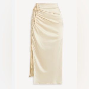 Nicholas silk maxi skirt off white